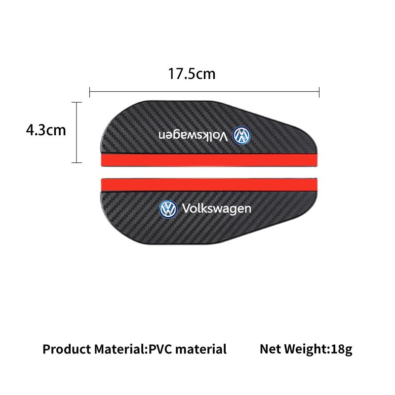 2PCS Car Rearview Mirror Rain Shield Stickers Rain Eyebrow Key For Volkswagen VW Polo Golf 6 7 8 MK7 GFDWQR5 Jetta Passat Tiguan T-ROC