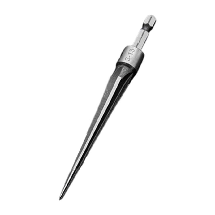 

Tapered Reamer Round/Hexagonal Handle Professional Steel Chamfer Reaming Tool for Precisions Metalworking Woodcraft