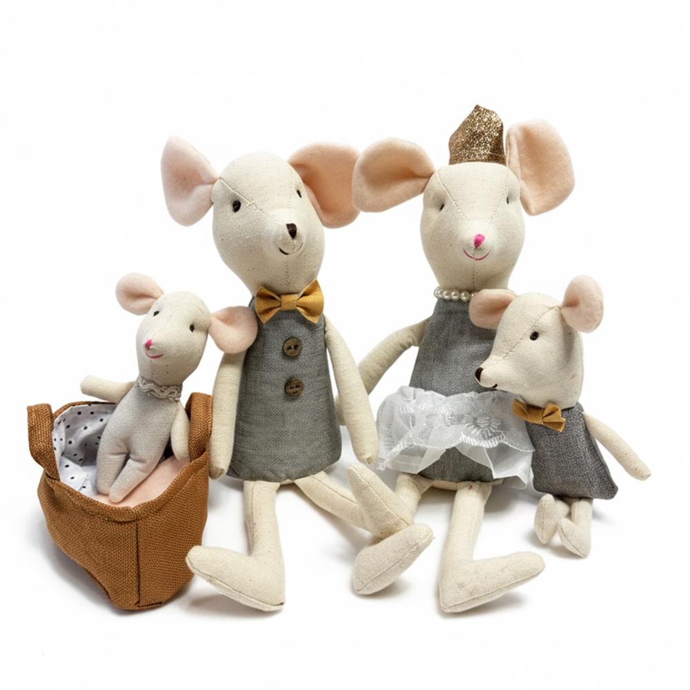 The Mouse Family kawaii plush Little Mouse Plush dolls Stuffed Animal Cartoon Kids Toys for Girls Baby Christmas Gift