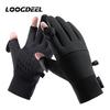 Loogdeel Windproof Waterproof Touchscreen Gloves Outdoor Running Fishing Cycling Skiing Gloves Winter Men'S Women'S Warm Gloves
