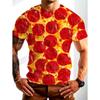 Funny Men's T-Shirt Watermelon Graphic Tee Fruit 3D Print O-Neck Short Sleeve Loose Big Belly Illusion Novelty Casual Top