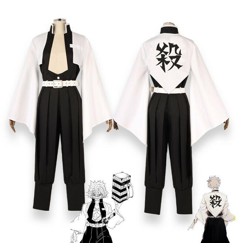 Demon Slayer Kimetsu No Yaiba Wind Pillar Sanemi Shinazugawa Cosplay Costume Set