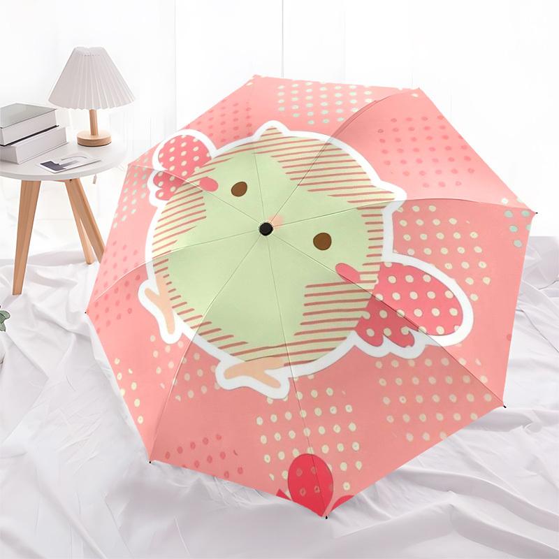 1pc Cute Sheep Illustration Umbrella with Plastic Handle,Suitable for All Seasons Home Travel Outdoor Umbrellaptys31034