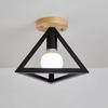 Modern LED Ceiling Lights Black White Triangle Lamps For Balcony Corridor Aisle Restaurant Bar Indoor Indoor Decorative Fixtures