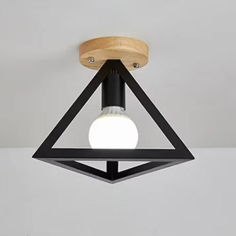 Modern LED Ceiling Lights Black White Triangle Lamps For Balcony Corridor Aisle Restaurant Bar Indoor Indoor Decorative Fixtures