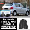 Per Skoda Fabia 5J MK2 2007-2014 Adesivi Pilastri B C Nero Lucido, Facili da applicare PC Trim Finestrino Antigraffio Parte di Styling Esterno