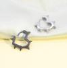 Stainless Steel Heart Rivet Earrings - Pointed Cone Peach Shape, Hot Girl Style