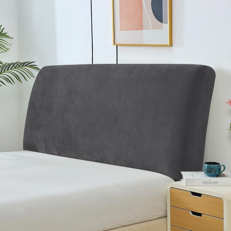 Thick All Inclusive Headboard Cover Solid Color Elastic Simple Soft Dustproof Back Protection Bedroom Headboard Backrest Cover
