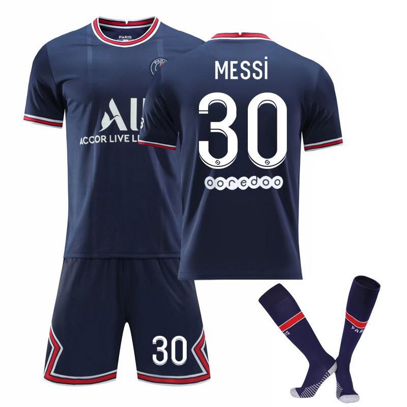 21-22 Paris Home Court 30 7 Mbappe No. 10 Neymar 4 Football Jersey Sportswear Set