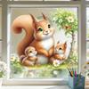 Creative Flower Butterfly Squirrel Static Cling Wall Sticker for Living Room Bedroom Study Home Decor