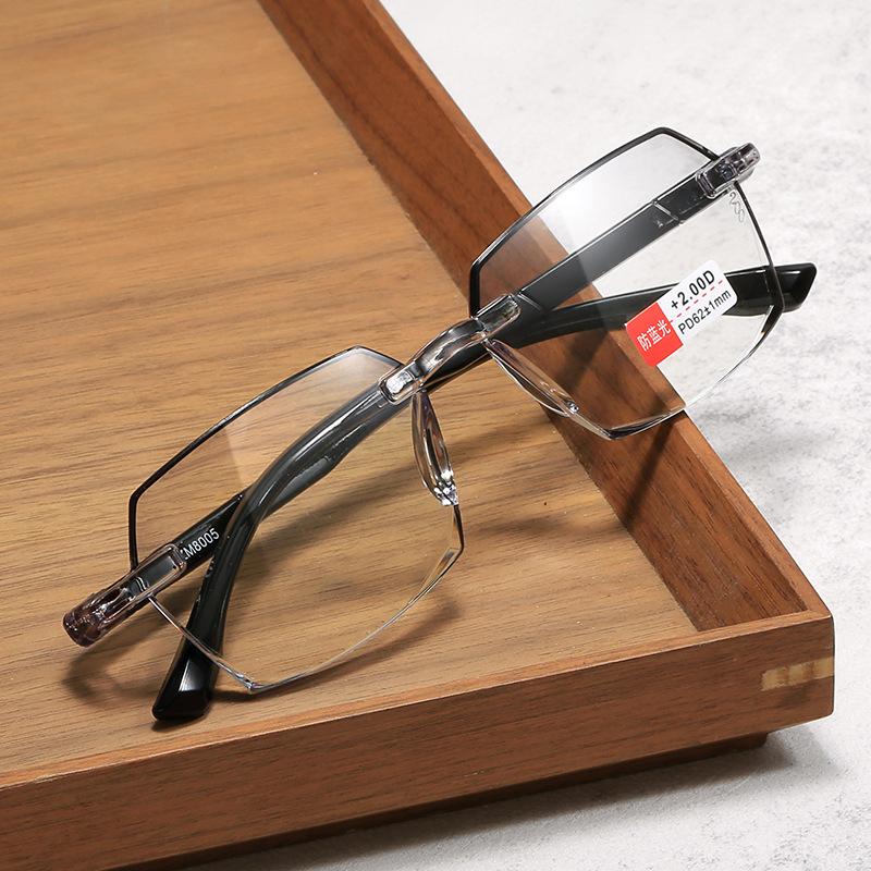 New Fashion Rimless Reading Glasses for Women Men Presbyopia Hyperopia Eyewear +1.0 +1.5 +2.0 +2.5 +4.0