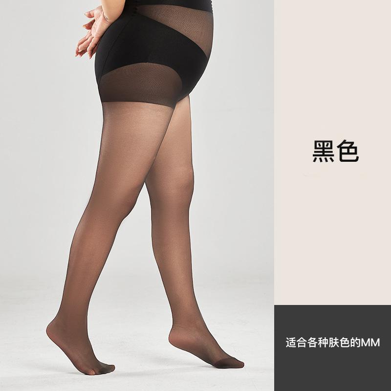 

Sexy regular thin fat stockings plus large size pantyhose plus size plus file fat mm plus large 0kg L size [80-60kg] hardcover чёрный