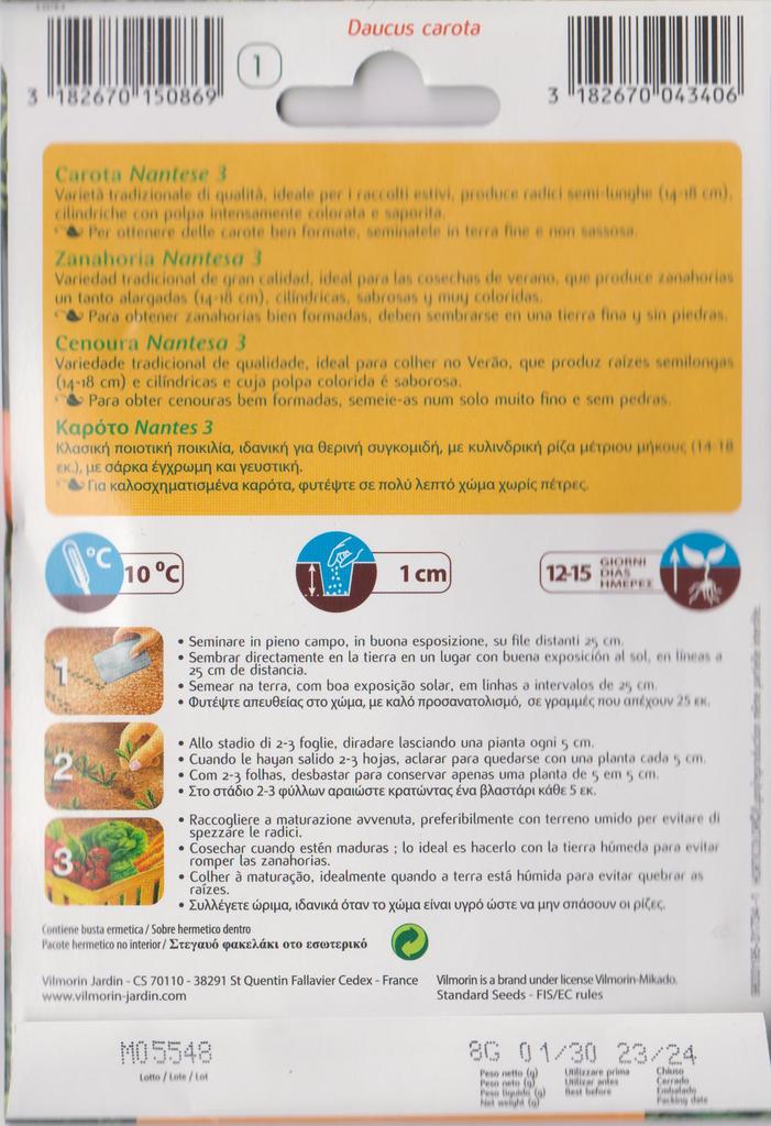 Semena mrkve Nantesa 3