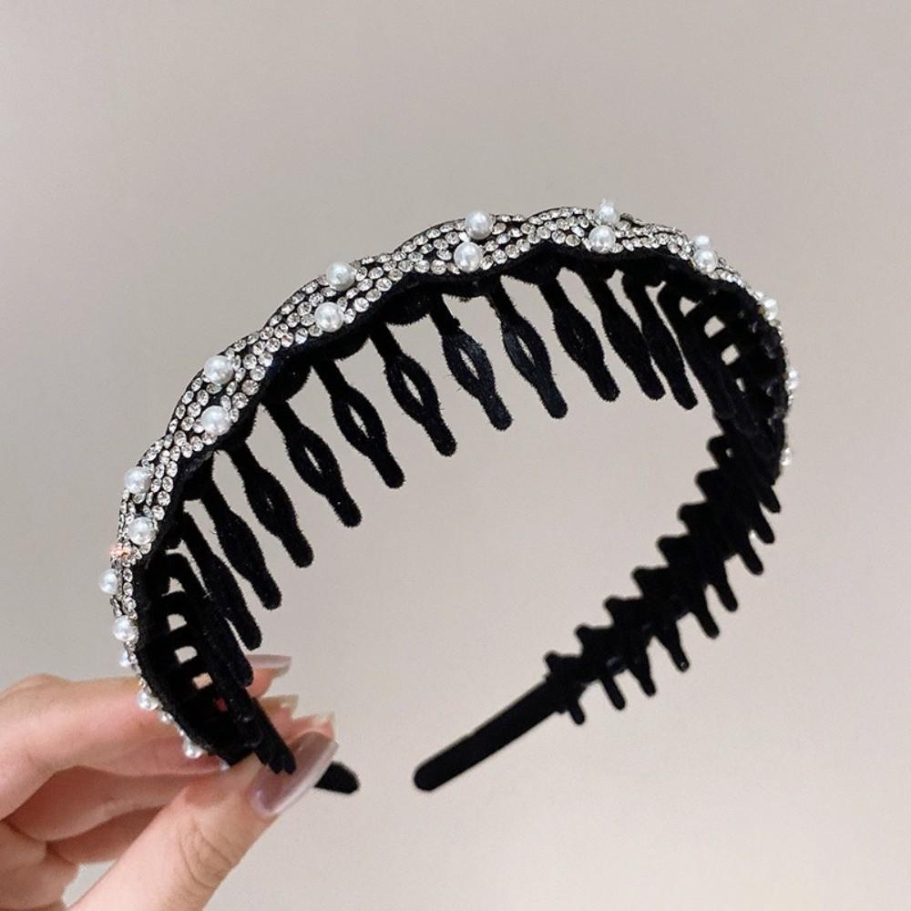 Wave Comb Wave Headbands U Shape Plush Teethed Hairband Fashion Headwear  Daily Use
