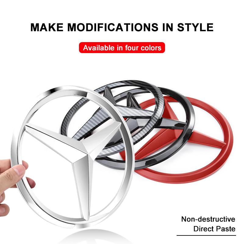 188/210MM Car Front Grille Badge Decal Cover Emblem Stickers Auto Accessories  For Mercedes-Benz C500 C200 C300 A B C E GLA CLA GLK GL ML GLE
