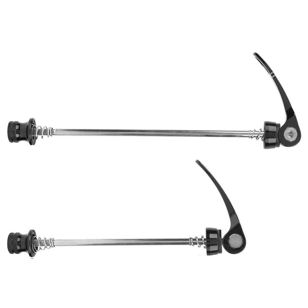 2Pcs Bicycle Wheel Hub Skewers Mountain Bike Road Bike Axle Quick Release Skewer LeverBlack