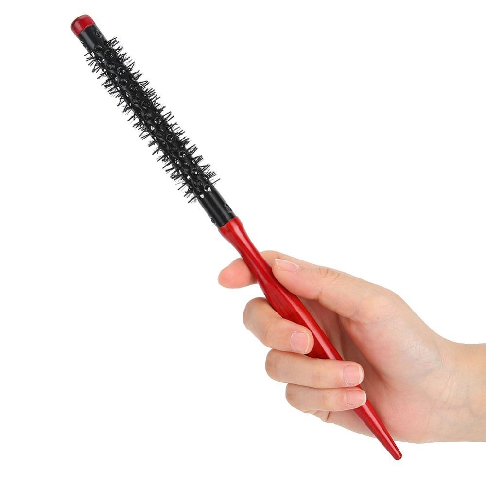 Wooden Handle Roller Comb Pointed Tip Hair Styling Comb Hair Brush Salon Use 260*9mm