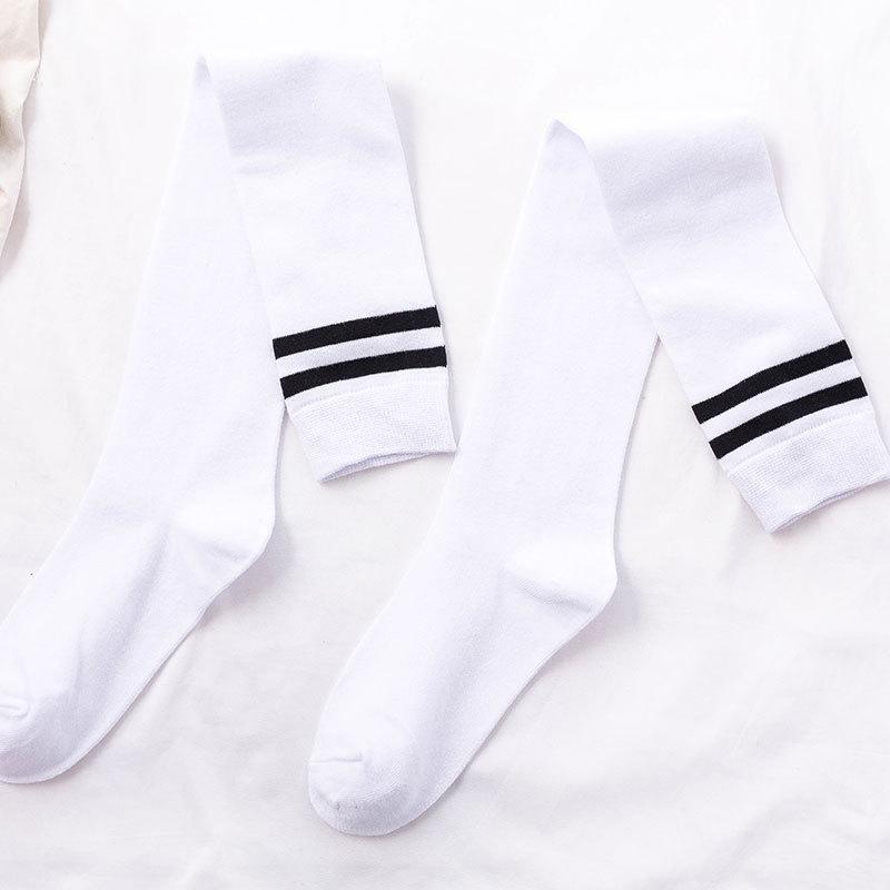 Women's Over-the-Knee Socks: College Style Japanese/Korean Mid-Calf Long Socks for Spring and Autumn