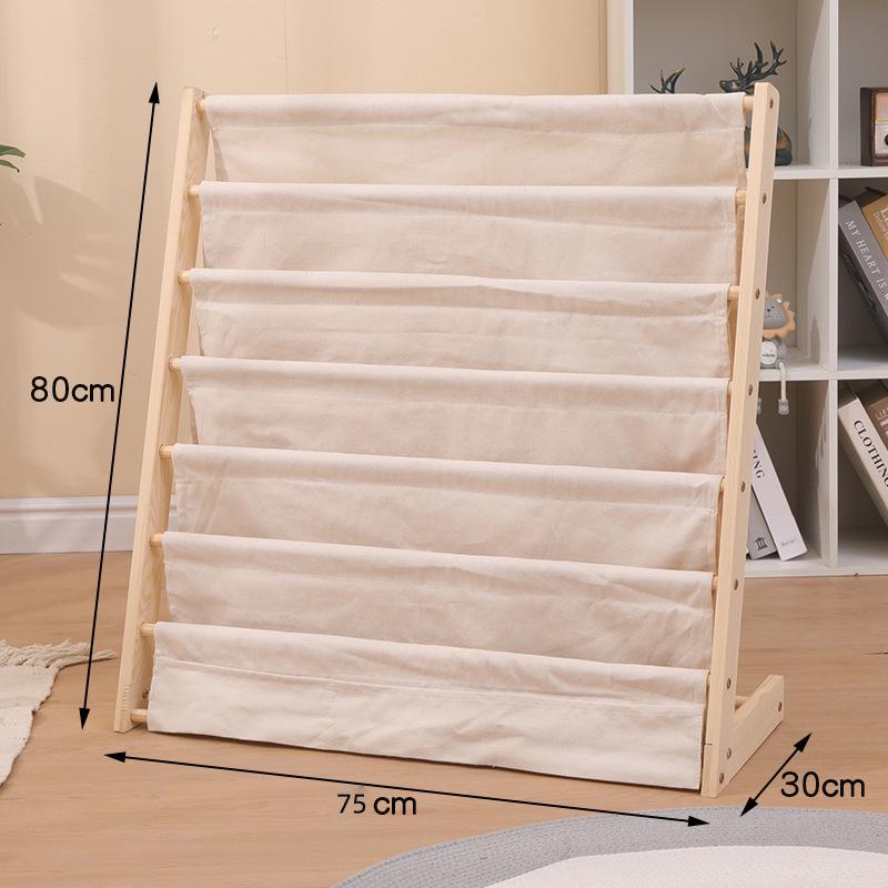 Solid Wood Kids' Multi-layer Bookshelf & Organizer