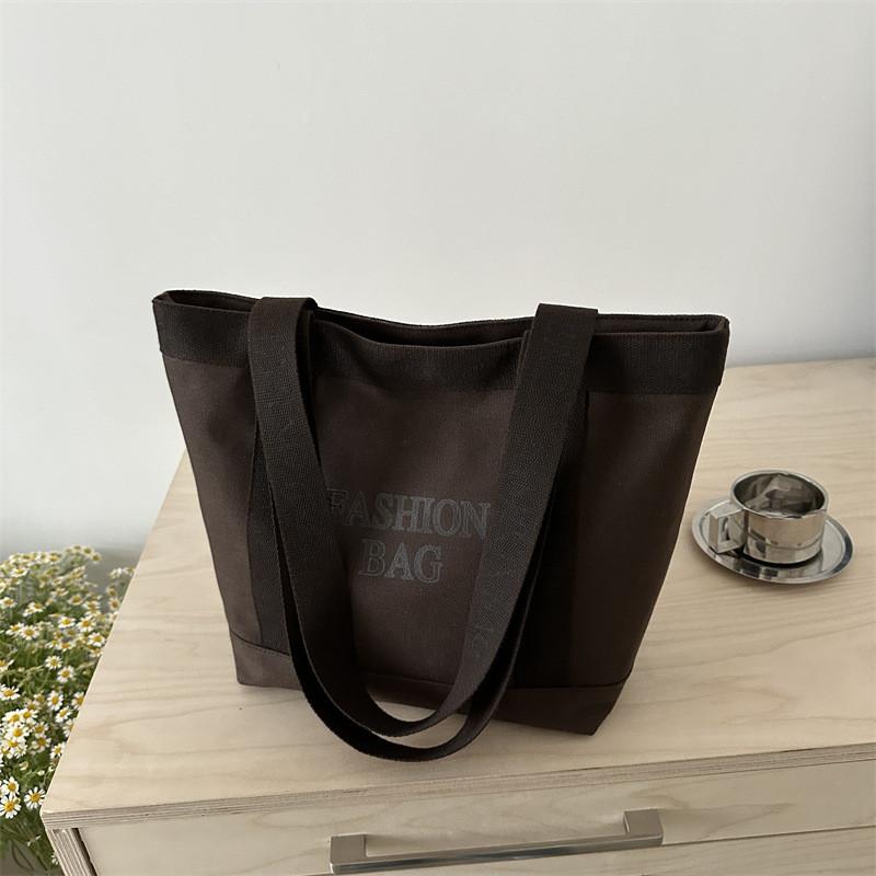 Large Capacity Canvas Tote Bag For Women 2024 Spring New Stylish Letter Design