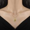 Double Ring Love Minimalist Furnace Real Gold Necklace Female Collarbone Chain Accessories