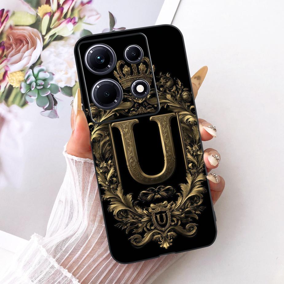 Per Custodia Infinix Note 30i X6716 Note 30 VIP Corona Fredda Lettere Cover Custodia Morbida in TPU Per Infinix Note 30 Pro Note30 4G Guscio