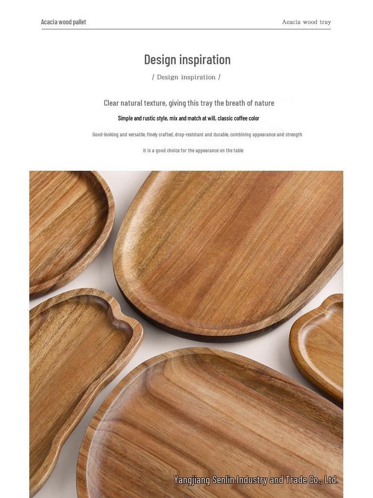 Irregular Acacia Wood Tray: Creative Fruit, Snack & Dessert Plate