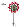 Colorful Windmills for Windowsill Flower Wind Spinner, 29.5" Metal Spinner with Stake, Outdoor Rust Creative Housewarming Gifts Friends Resistant