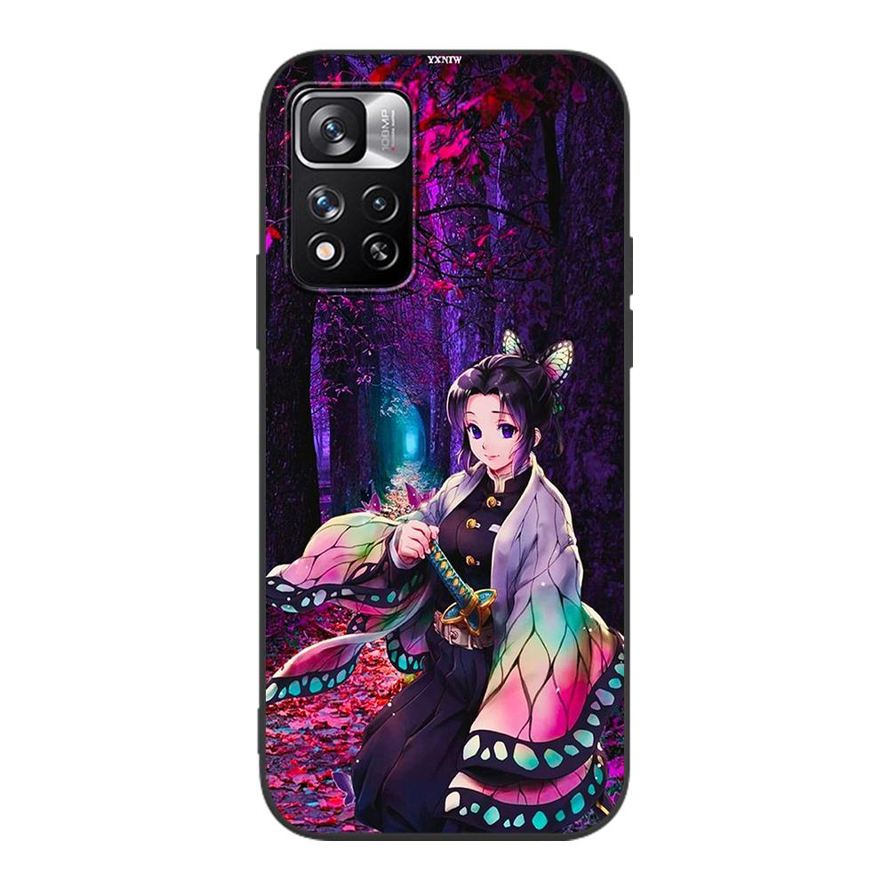 

Чехол Kimetsu No Yaiba от Demon Slayer для Xiaomi Redmi Note 10 9S 11 9 8 11E Pro K40, силиконовый черный чехол для телефона 9C 9A 8T 7 7A 10C 9i Redmi K40