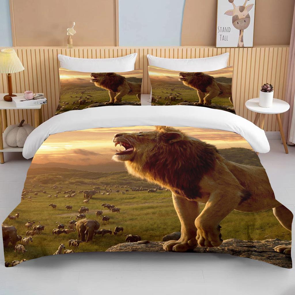10 Sizes Cute Lion Bedding Set Duvet Cover Set 3d Bedding Digital Printing Bed Linen Queen Size Boy Bedding Set Fashion Design
