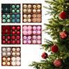 16-Pack Christmas Ball Ornament Set with Gift Box, Electroplated Painted Hanging Tree Decorations