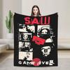 Saw Jigsaw Horrorfilm Mode Decke Fleece Herbst Winter Halloween Gothic Atmungsaktive Dünne Überwurf Mode Decke für Schlafzimmer
