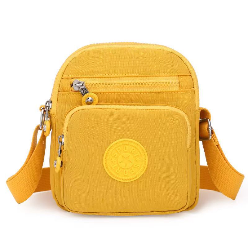 

New Fashion Washed Canvas Single Shoulder Backpack Versatile Ladies Outdoor Shopping Small Square Bag Large Capacity Casual Cros жовтий