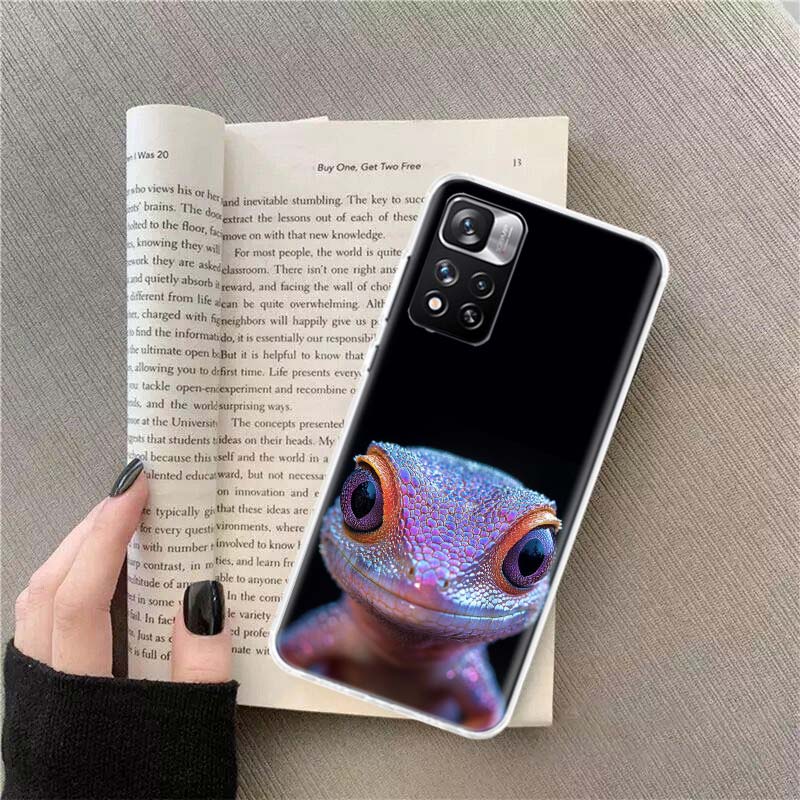 Lizards and Geckos Have Big Eyes Phone Case For Redmi Note 13 12 Pro Plus 14 15 Pro 5G 11 11T 11E 11S 10 Pro 10S 9 9S Cover Cell