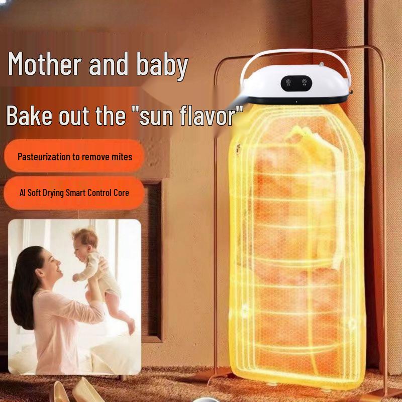 Uscător de rufe compact, complet automat, cu eliminare acarieni, pentru casă și cămin