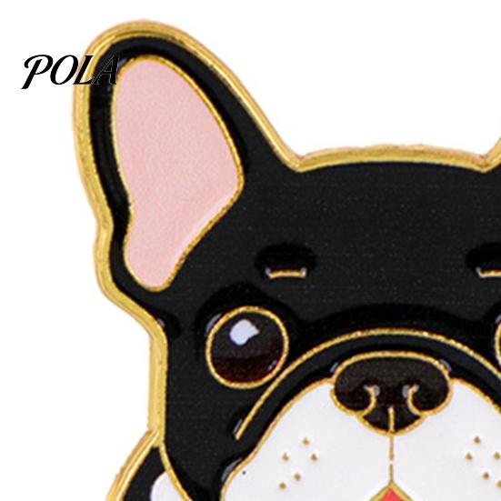 Brooch Pin, Dog Head Design Enamel Lapel Pin, Easy To Fix Outfit Badge with Strong Safety Pin Bottom, Scratch-resistant Brooch for Clothes And