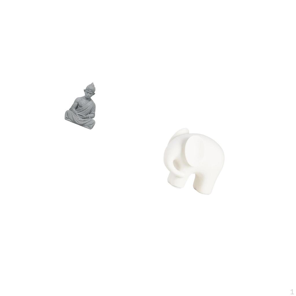 Monkey Buddha Elephant Statue Figure Collectible Miniature Sculpture Animal Ceramic Figurine for