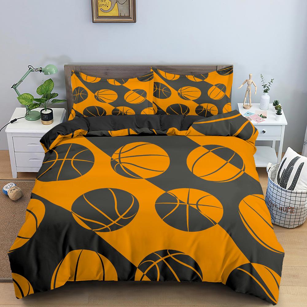 Basketball Duvet Cover Set Hit The Broken Wall Ball Theme Bedding Set For Kids Teens Queen King Size 2/3pcs Soft Quilt Cover