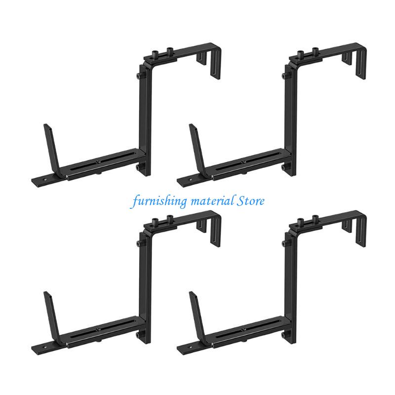 Y5GD Upgrades Window Sill Planter Support Set Expandable Metal Brackets Set Outdoor Window Planter Mounting Brackets 4/6pcs