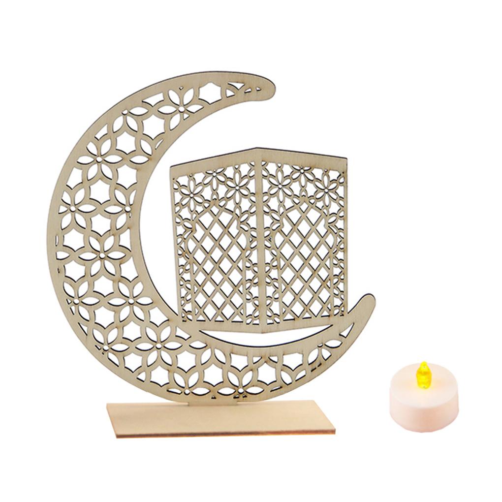 

Wood Ornament LED Wooden Decoration Desktop DIY Wood Decor Home Hotel Table Ornament
