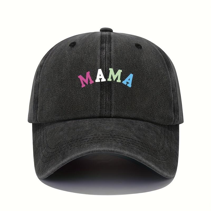MAMA patterned baseball cap lightweight sun hat with colorful letter print all season suitable for casual sports