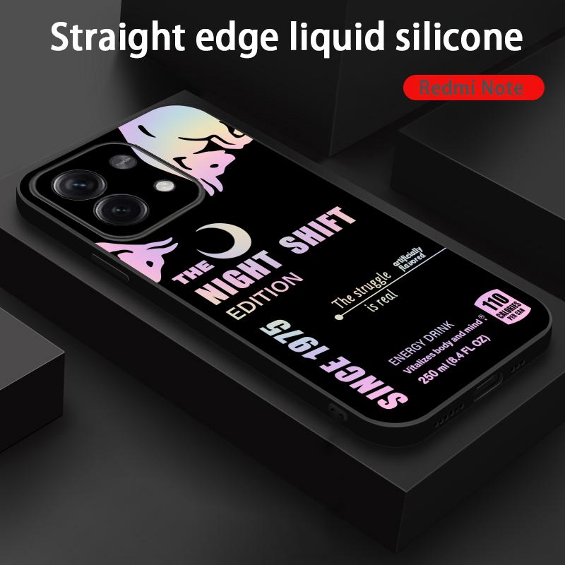 Custodia per Telefono Star Bull Energy Drink turno di notte Per Redmi Note 14 13 12 11 Pro Plus S 5G 14C A3 Copertura Nera Morbida