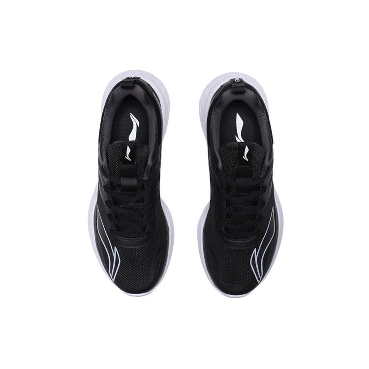 Li-Ning Comfortable Fabric Synthetic Leather Non-Slip Wear-Resistant Breathable Low-Top Running Shoes Men sneakers Black Gray ARHR051-1