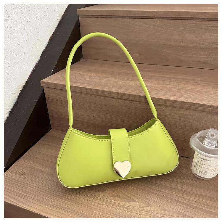 Simple Texture Solid Color 2025 Love Autumn Casual Shoulder Underarm Small Square Bag