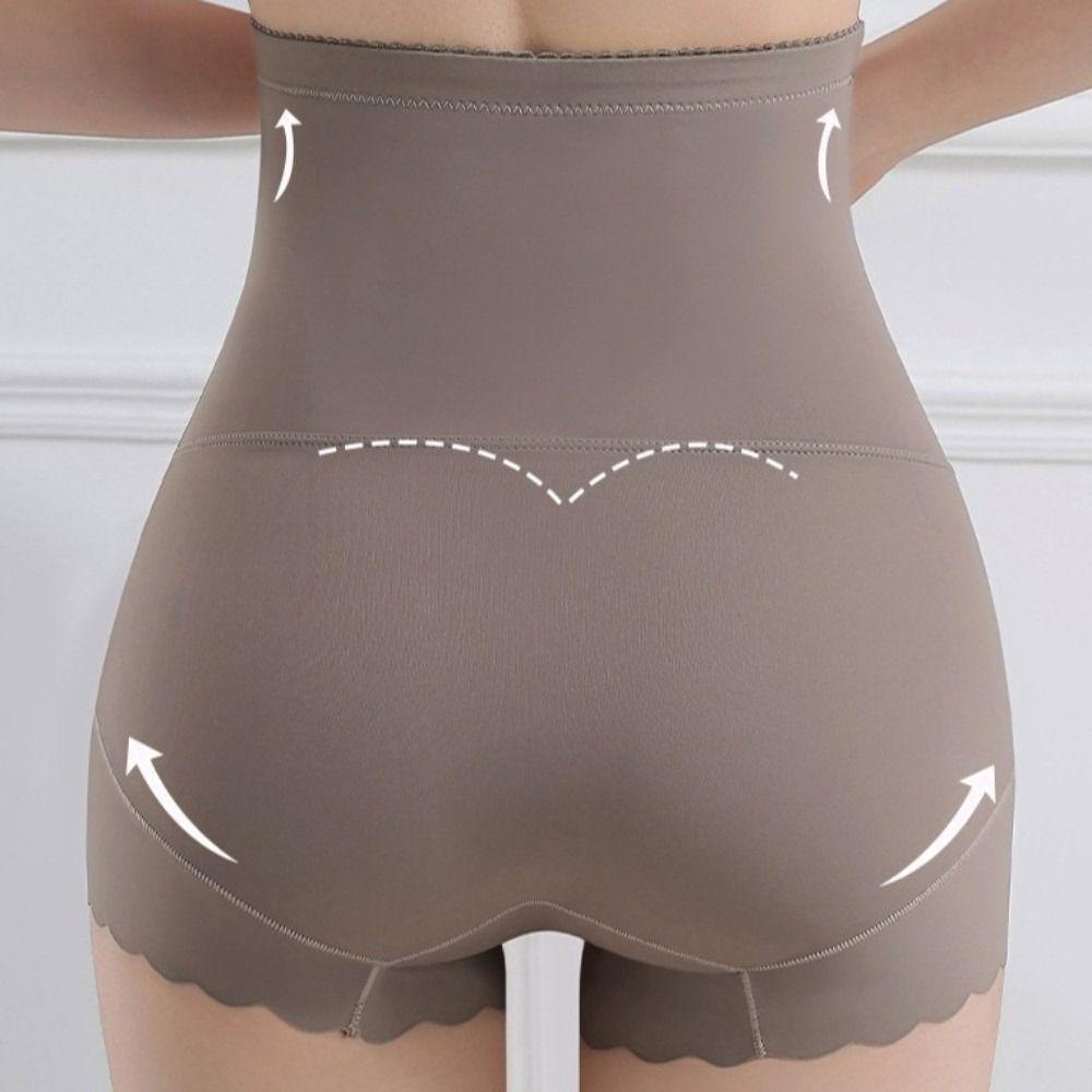 High Waist Postpartum Body Shaper Embroidery Flower Floral Panties Seamless Underpants Belly Contracting Shapewear