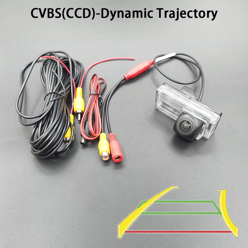 Telecamera posteriore per auto AHD 1080P 720P CVBS a 170° per Toyota Land Cruiser LC 100 120 200 Prado Traiettoria/Riga di parcheggio inverso per auto