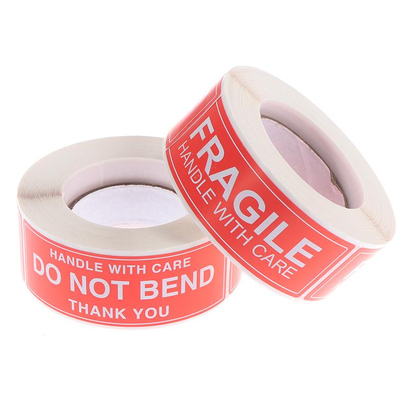 250Pcs Fragile Warning Stickers Handle With Care Do Not Bend Sign Package Decal