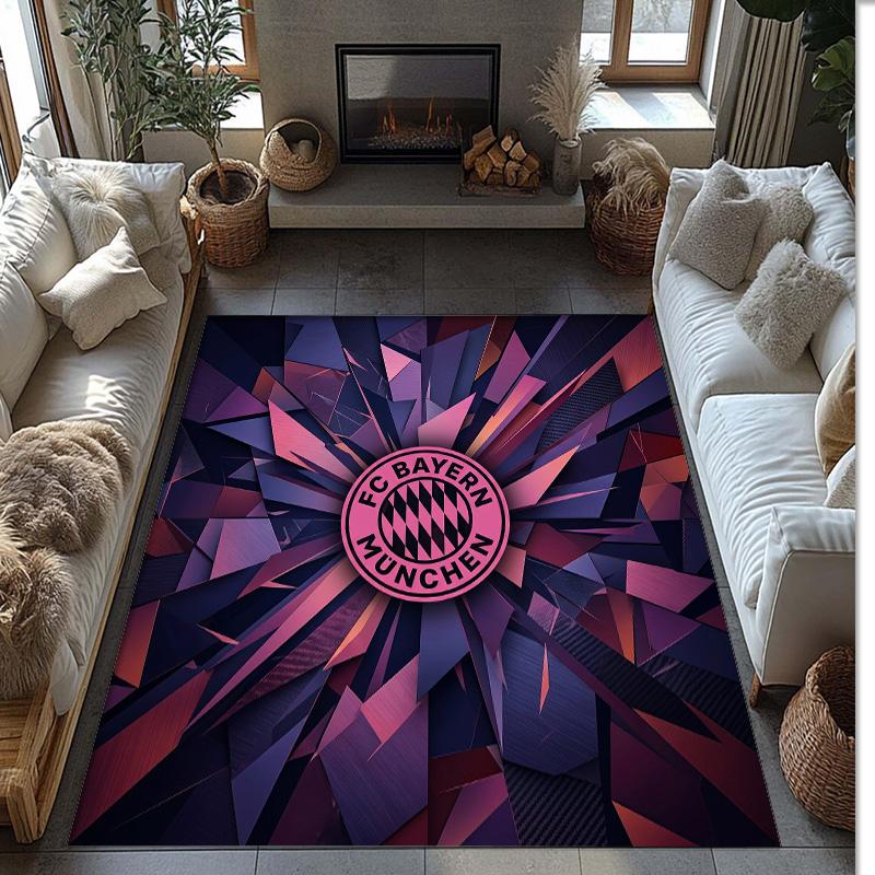 Bayern Munich Printed Flannel Area Rug Non Slip Soft Polyester Floor Carpet Indoor Decor Mat for Bedroom Living Room Sofa Game Room Home Decoration