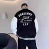 Jachetă de bărbați de mărime mare, brodată, rezistentă la vânt și călduroasă, la modă, versatilă, casual, sport, jachetă ușoară, îmbrăcăminte de baseball