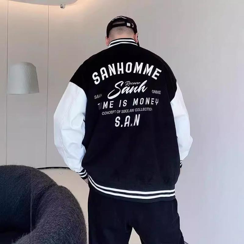 

Embroidery large size men s windproof warm jacket fashionable versatile casual sports lightweight jacket baseball apparel XL чорний